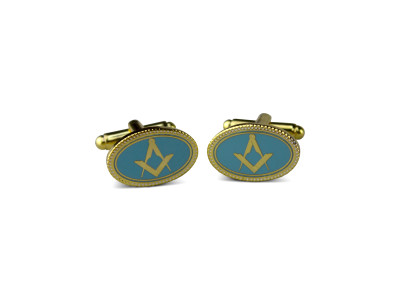 G216 Craft Cuff Links - Sky Blue enamel G216 Craft Cuff Links - Sky Blue enamel