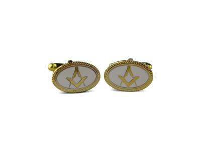 G216 Craft Cuff Links - White enamel G216 Craft Cuff Links - White enamel