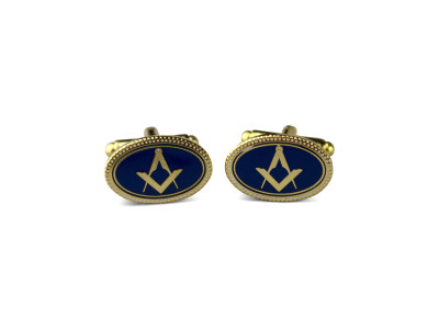 G216 Craft Cuff Links Oval - Blue G216 Craft Cuff Links Oval - Blue